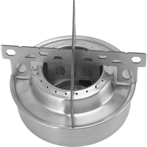 Réchaud de camping portable d'extérieur en acier inoxydable, mini réchaud de randonnée pour le camping, la randonnée et les barbecues. (1/5)