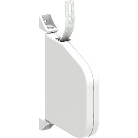 Slid'Up By Mantion – Enrouleur manuel pour volet roulant – Sangle polyester 5,5 m x 14 mm – Couleur blanc RAL 9010 – Fixation 154 mm (1/2)