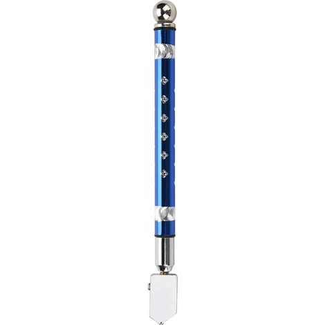 Coupe-verre portable de type roue avec poignée antidérapante pour coupe de verre de 3 à 15 mm (bleu) (1/5)