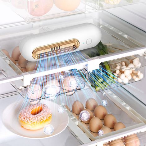 1 pièce réfrigérateur désodorisant conservation des fruits et légumes nouvelle désodorisation à l'ozone purificateur d'air USB charge portable (1/2)