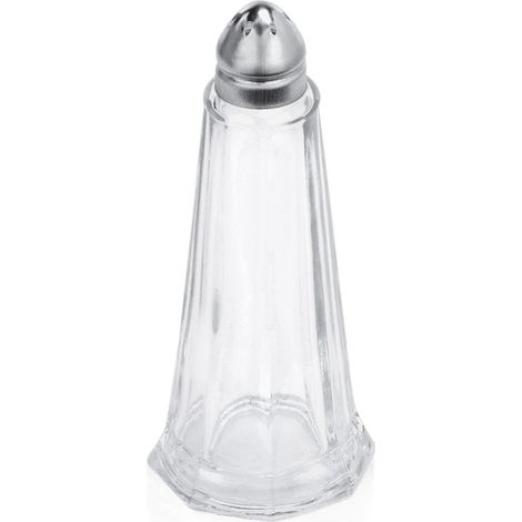 Salière/poivrière Ø 4,5 cm H 11 cm inox verre - Was Germany