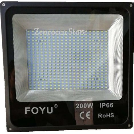 200W Faro Slim smd 400 LED 12000lm Luce Fredda 6400k Esterno IP66