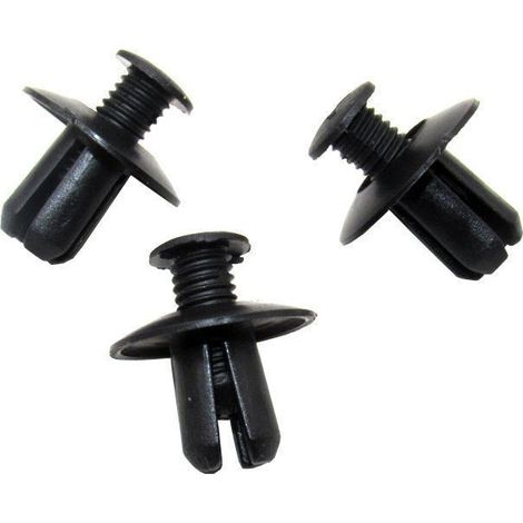 Universal 8mm plastic expansion bolt clips for car bumpers, fenders, mudguards, and trunks. (1/3)