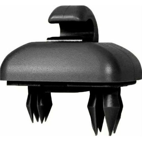 Lot de 2 crochets pour pare-soleil de voiture compatibles avec Audi A1 A3 A4 A5 Q3 Q5 (8E0 857 562) A7 B6 B7 B8 S4 S5, noir (1/5)