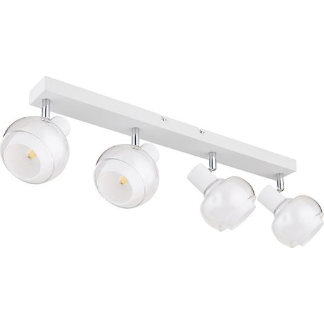 Plafonnier Plafonnier Lampe de salon Spots mobiles Blanc L 56 cm (1/5)