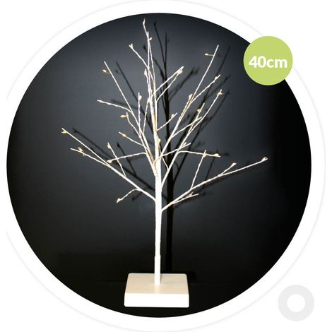 Árbol decorativo LED Cumia 40cm 3xAA Blanco (1/2)