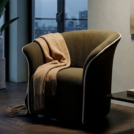 Fauteuil pivotant Sienne Kaki (1/5)