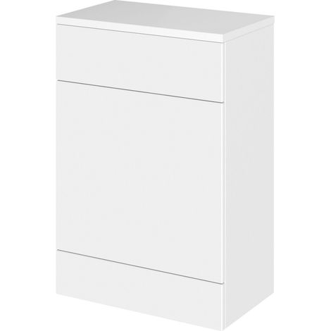 Alrewas Contemporary Floor Standing WC Unit with Coordinating Worktop, Gloss White, 600mm