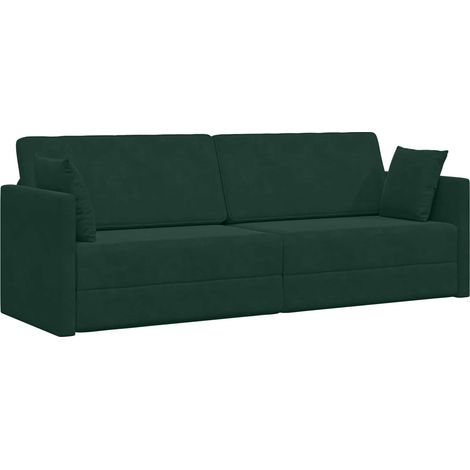 Maison Exclusive - Boden-Sofa-Bett Dunkelgrün 213 x 70 x 77 cm Sa
