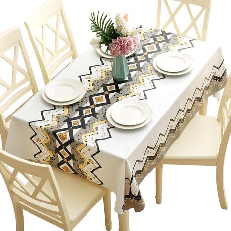 Nappe rectangulaire en plastique anti-taches, grande taille, idéale pour les pique-niques, les activités de plein air et le jardin (140 x 180 cm). (1/5)