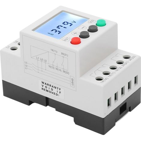 Relais de surveillance de protection contre les surtensions et les sous-tensions triphasé à 3 fils, 208-480 V CA (1/5)