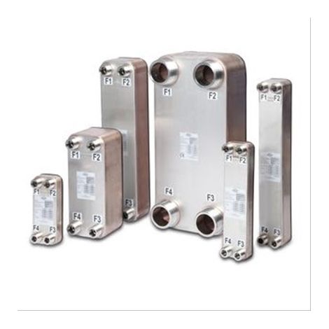 Echangeur à plaques PWT 20 - 20 plaques, H=194mm, FF3/4'', surface 0,216m²