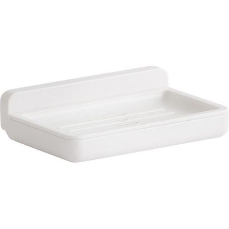 Jabonera de acero TuseRxln zhan-1 para montaje en pared, no requiere perforación, autoadhesiva, para guardar jabón, esponja y cepillo.