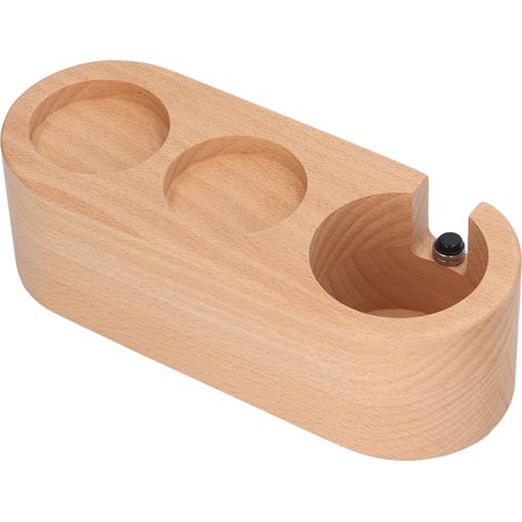 Kaffeefilterhalter aus Holz, 3 Löcher, rutschfest, Holzsockel, Ständer, Halter, Holzsockel, 51 mm / 2 Zoll (1/5)
