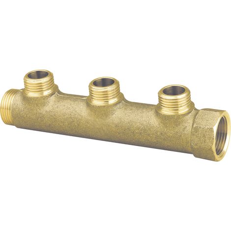 Collecteur entraxe 50mm Mâle Femelle 1"- 5 Départs Mâle 1/2