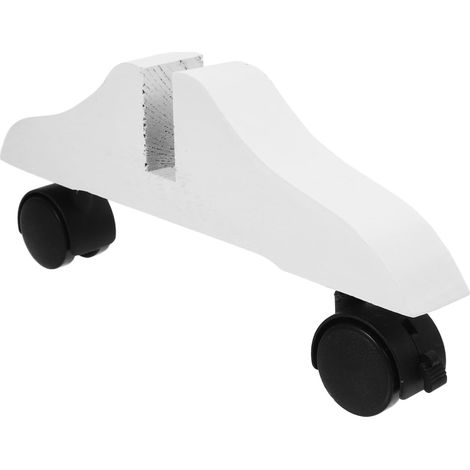 Base de Paravent en Bois Support de Séparateur de Pièce Blanc Support de paravent en bois avec roulettes, pied de fixation universel pour cloison mobile, base amovible pour panneau blanc (1/5)