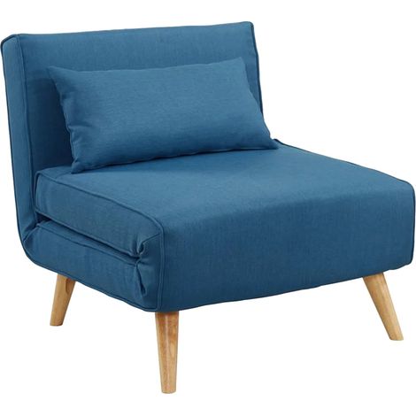 Poltrona letto in tessuto Blu - POSIO (1/5)