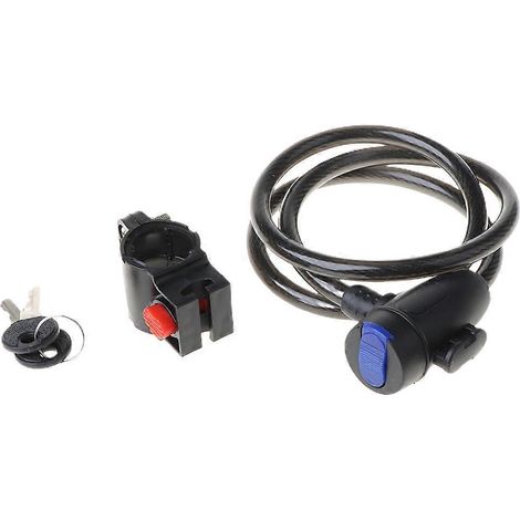 Antivol de vélo/scooter avec câble antivol en U de 100 cm, 2 clés, fil d'acier robuste. (1/5)