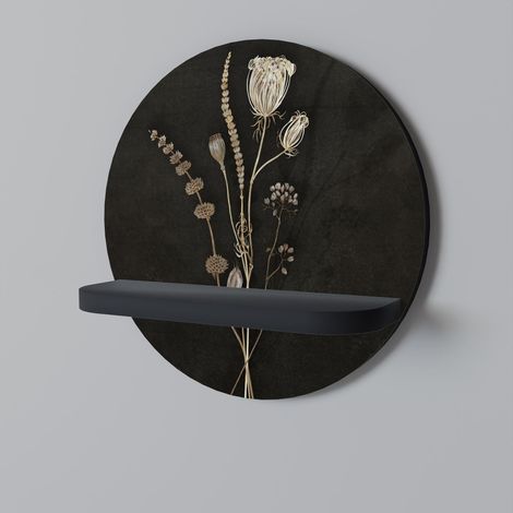 MEADOW ART. Rundes Regal schwarz (1/5)