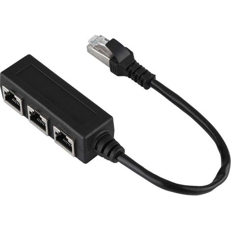 Cable Ethernet - Extension RJ45 1 Mâle vers 3 Femelles - Pour Réseau Local LAN - Longueur 20 cm - 1 Pièce (1/5)