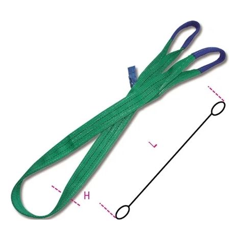 Fascia di sollevamento verde 2 t robur 8153 - 8,0 m