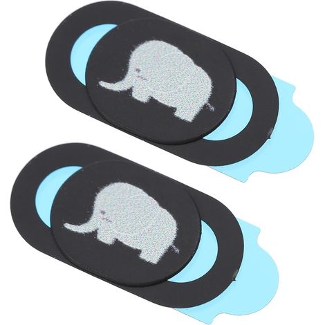 Cache-Webcam pour Ordinateur Portable 2 Pièces en Abs Protection la Confidentialité Design Éléphant et Pingouin Couverture Coulissante pour Usage Informatique (1/5)