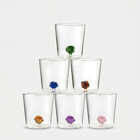 Set 6 bicchieri in vetro artigianali Made in Italy Il Nodo dell'Amore (1/3)