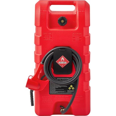 Caddy Carburant 15 Gallons, Réservoir Portable avec Pompe à Gravité et Manuelle, Roues, Tuyau 3m, pour Bateaux, Quads, Essence et Diesel (1/5)