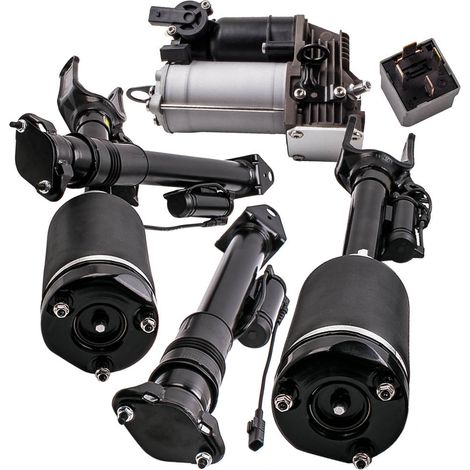 1x Kompressor + 4x Federbein Für Mercedes M GL Klasse W164 X164 Stoßdämpfer4X Federbeine Vorne Hinten mit Kompressor Für Mercedes M ML GL Klasse W164 X164 (1/4)