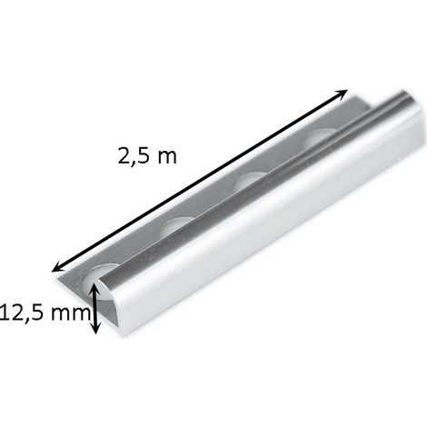 Profilo jolly tondo in alluminio 2,5 metri : Modello - 12,5 MM LUCIDO