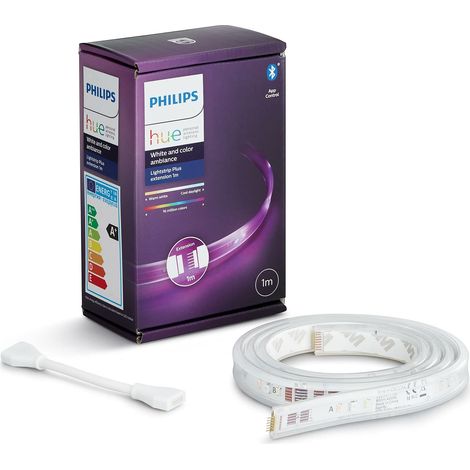 Philips Hue Illuminazione smart - Striscia di prolunga Smart LED, 11,5 W, dimmerabile, luce bianca e colorata, lunghezza 1 m 929002269201 (1/5)