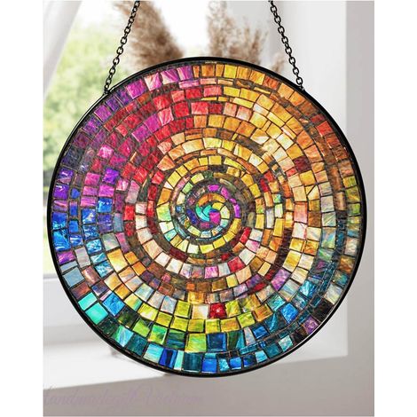 Attrape-soleil arc-en-ciel 15 cm, décoration vitrail maison