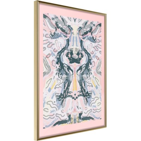 Affiche Murale Encadrée "Mirror Reflection" 40 x 60 cm Or (1/2)