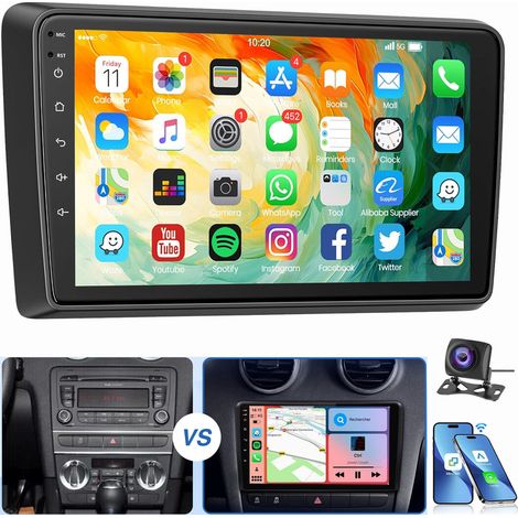 9" Pour Audi A3 S3 RS3 8P Apple Carplay Autoradio Android 15 GPS RDS WIFI 1+32G CAM