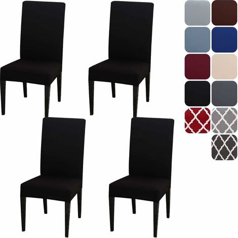 Stretch Chair Covers Set of 4 or 6, Universal Dining Chair Cover Removable Washable Modern Durable for Home Hotel Restaurant Party Banquet Kitchen Decoration (1/5)