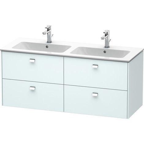 Meuble sous-vasque BRIOSO 553x1290x479mm Griffe chromé Bleu clair mat