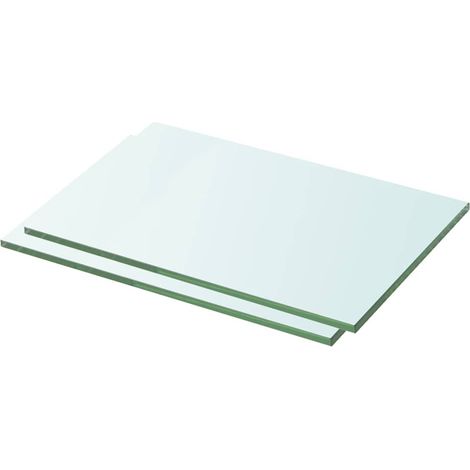 vidaXL Estantes 2 unidades panel de vidrio transparente 30x15 cm