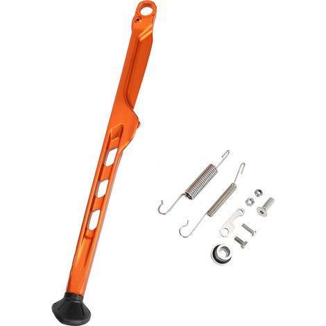 Support de Kickstand CNC en Aluminium pour Moto Cross avec Ressorts pour XC EXC EXC-F TE TX FE EX EC ES 125 150 250 300 350 450 500 2023-2024 Orange (1/5)