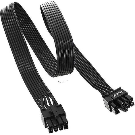 Câble modulaire 8 broches pour carte graphique Corsair PCIe 8 broches vers cordon d'alimentation 6+2 broches (une seule tête, 60 cm) (1/5)