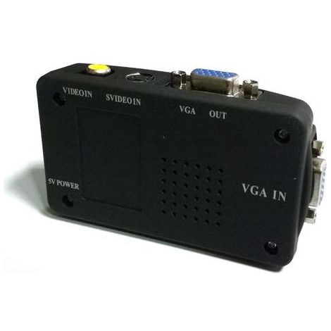 Convertisseur Adaptateur Vidéo AV, RCA, S-Vidéo vers VGA pour Moniteurs Et Projecteurs (1/5)