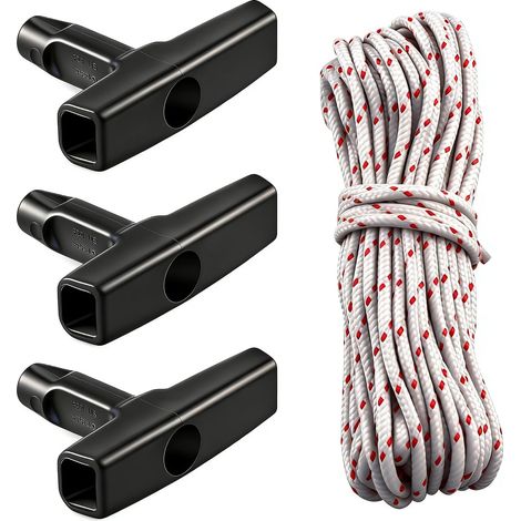 Corde de démarrage, 10 m, 3,0 mm, avec 3 poignées de démarrage, pour tondeuse, tronçonneuse, coupe-bordure, coupe-bordure, pièces de moteur (1/5)