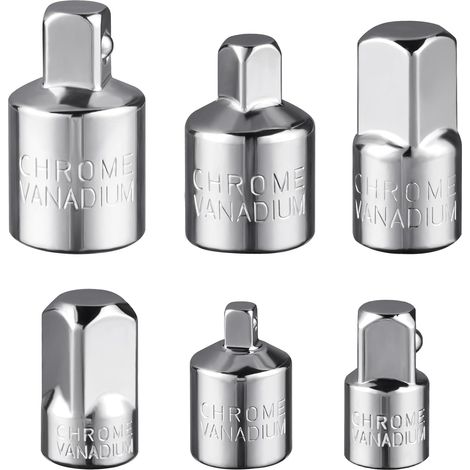 Jeu d'Adaptateurs de Douilles 6 Pièces à Cliquet, Réducteurs 1/2" à 3/8", 1/4", Compatible avec Cliquet et Douilles (1/5)