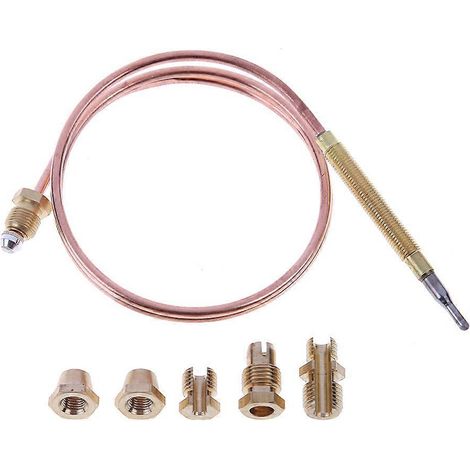 Thermostat de poêle à gaz 60 cm avec thermocouple, brûleur partiel, adaptateurs de remplacement universels pour cheminée, contrôleur de température numérique et 5 écrous inclus. (1/5)