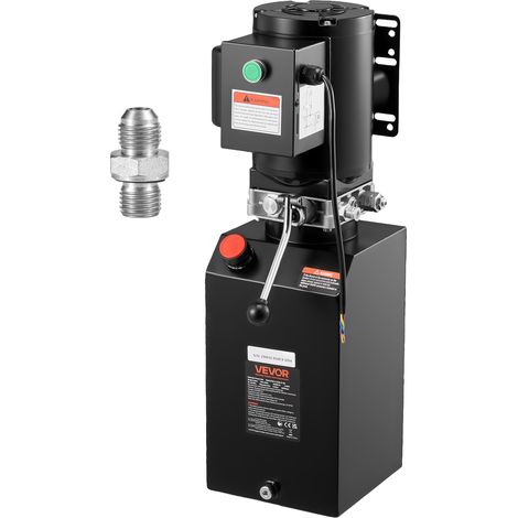 VEVOR Pompe Hydraulique a Simple Effet, Groupe de Bennage pour Camion-benne 14,2 L, Debit deHuile 6,3 L/min, Pression de Decharge Max. 22 MPa, pour Remorque a Benne Basculante Chariot Elevateur
