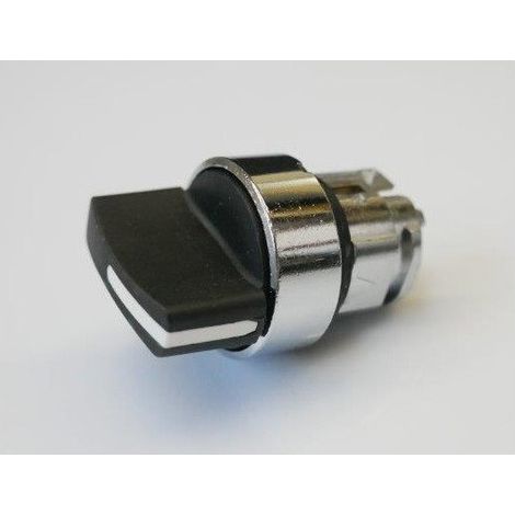 Tete bouton tournant à manette Ø22 2 positions à rappel noir Harmony XB4