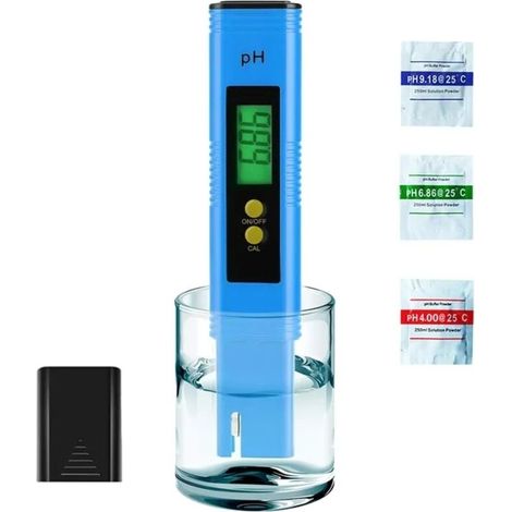 pH-mètre numérique haute précision, stylo testeur pH avec batterie, rétroéclairage, plage 0-14 pH, pour test d’eau domestique et laboratoire (1/5)
