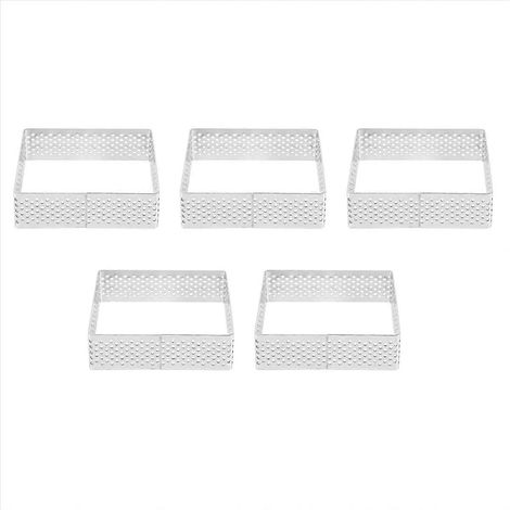 Perforé cercle à tarte Tartlet moules gâteau pâtisserie outil de cuisson 5 lot (1/5)