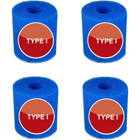 8,8 x 7,8 cm Blaue, wiederverwendbare Schaumstoff-Poolfilterkartuschen Typ I für die Wartung von Sandfiltersystemen (I)-Crezuo