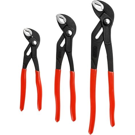 Ensemble de 3 pinces à emboîture rainurée, pince de pompe réglable, pince à mâchoires en V, 7 pouces, 10 pouces, 12 pouces