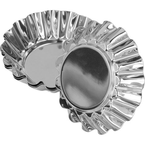 12-teiliges Eierkuchen-Formen-Set aus Edelstahl, Mini-Rund-Muffin-Formen-Backwerkzeug-Set (1/5)